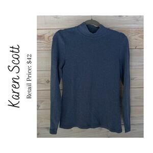Karen Scott Blue Daze Turtleneck